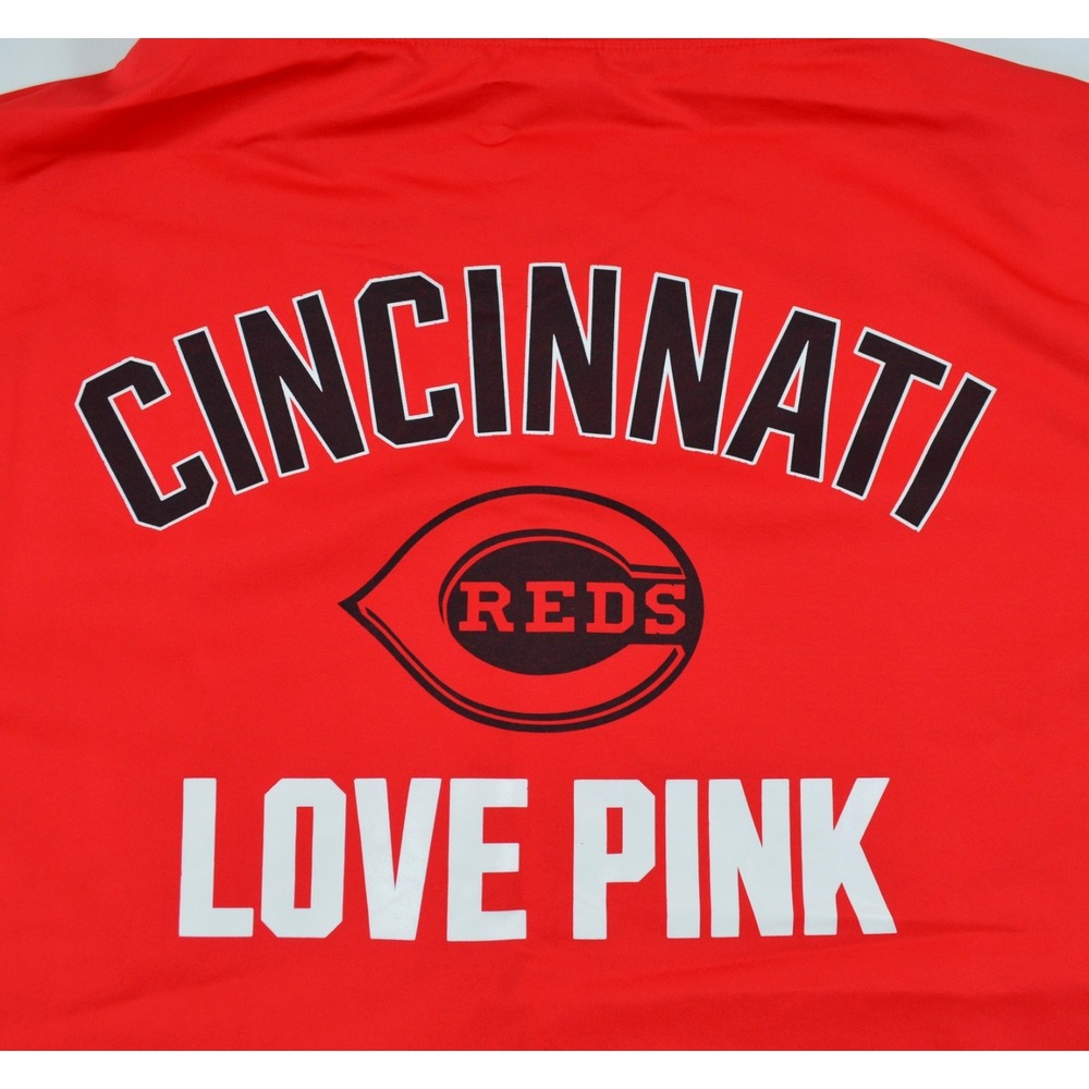 Victoria's Secret Cincinnati Reds Love Pink  1/4 Zip Pullover Jacket Womens‎ S - Picture 8 of 16